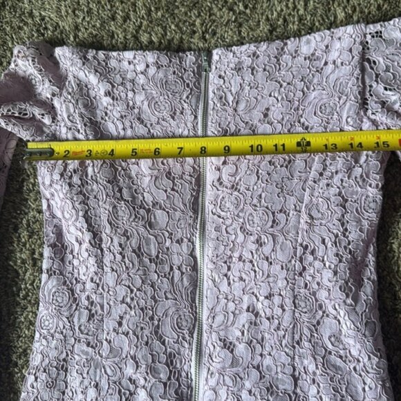 Bardot Solange Off-the-shoulder Lace Dress Size 6 Purple - Picture 15 of 16